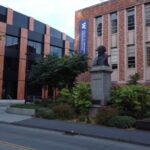 University of Washington Building with A Statue, Part of The Top Us. Universities for Mathematics