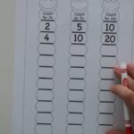 A hands-on skip counting worksheet for beginners showing number patterns by 2s, 5s, and 10s using fun caterpillar shapes