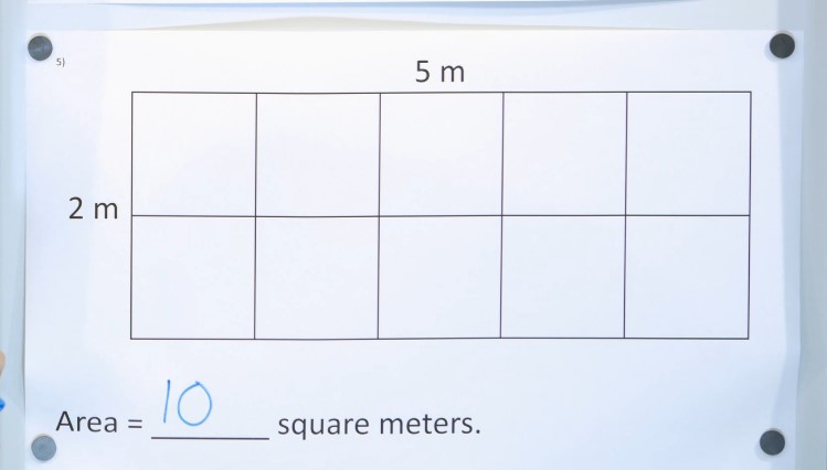 Diagram of a square meter measurement